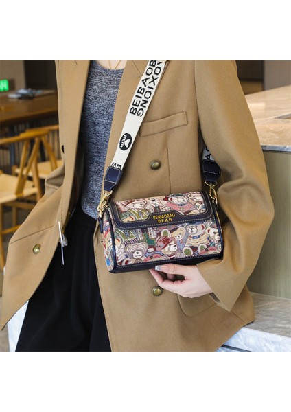 Niş Tasarım Karikatür Ayı Çantası Moda Omuz Crossbody Çantası (Yurt Dışından) modelleri