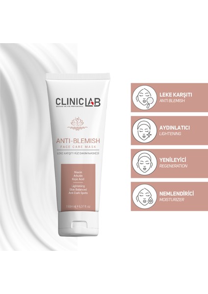 Leke Karşıtı Yüz Bakım Maskesi 150 ml (Tüp)