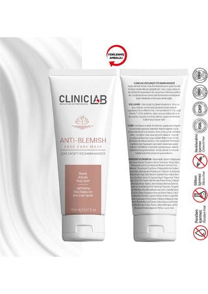 Leke Karşıtı Yüz Bakım Maskesi 150 ml (Tüp)