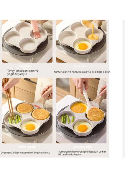 Mutfak Dördü Bir Arada Çok Fonksiyonlu Omlet Tavası (Yurt Dışından)