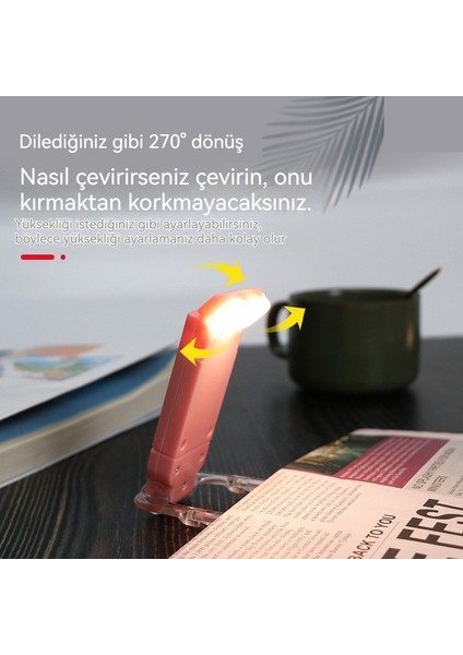 Ev USB Kitap Tutucu Taşınabilir Okuma Lambası (Yurt Dışından)