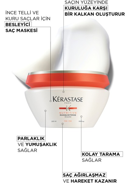 Nutritive Masquintense Fine Ince Telli Ve Kuru Saçlar Için Nem Veren Besleyici Maske 200ml