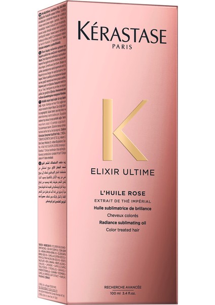 Elixir Ultime L'huile Rose Boyalı Saçlara Parlaklık Veren Ve Renk Koruyan Saç Bakım Yağı