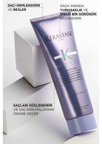 Blond Absolu Cicaflash Sarı Saçlar Için Parlaklık Veren Durulanan Saç Bakım Kremi 250ml