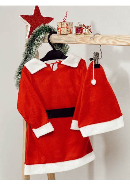 Kız Çocuk Şapkalı Noel Elbise fırsatları