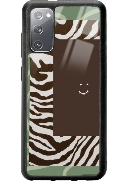 Samsung S20 Kahve Zebra Tasarımlı Glossy Telefon Kılıfı