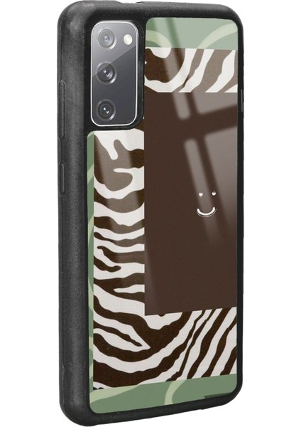 Samsung S20 Kahve Zebra Tasarımlı Glossy Telefon Kılıfı