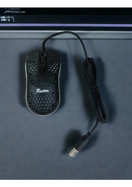 Aral Mini Avm Kablolu Rgb Işıklı Oyuncu Mouse Işıklı Mouse