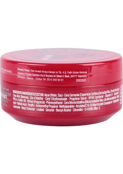 Schwarzkopf Osis+ 4 Mighty Matte Ultra Güçlü Mat Wax 85 Ml 2 Adet