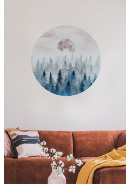 Moon And Mountaın Duvar Sticker