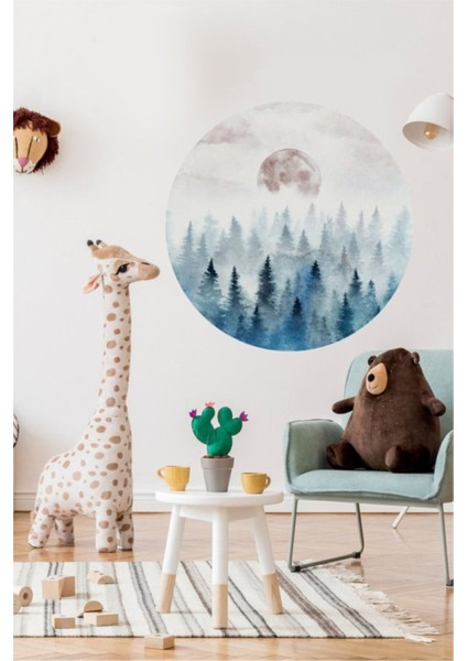 Moon And Mountaın Duvar Sticker