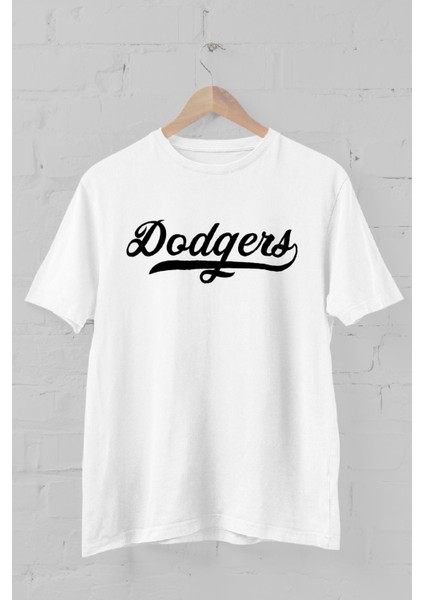 Dodgers Baskılı Bisiklet Yaka Erkek Tişört