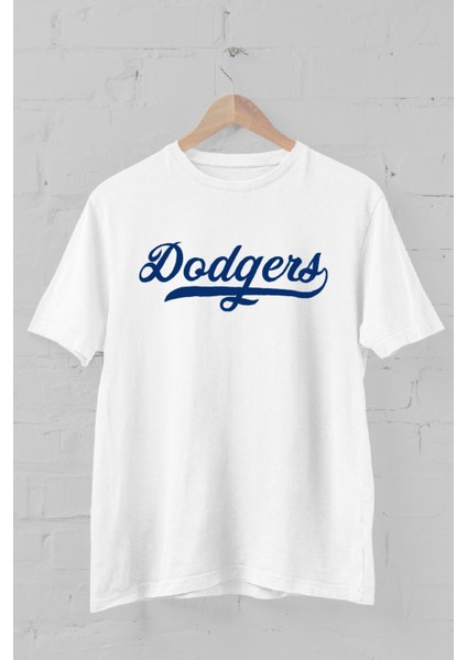 Dodgers Baskılı Bisiklet Yaka Erkek Tişört