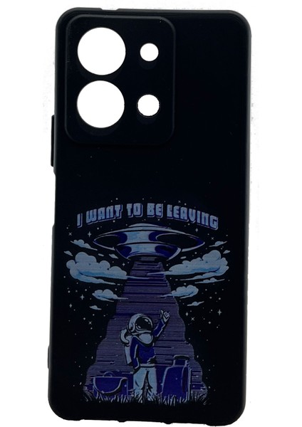 Vivo Y36 Kılıf Tasarım Siyah Ufo Taksi Desenli Telefon Kapağı Tam Koruma