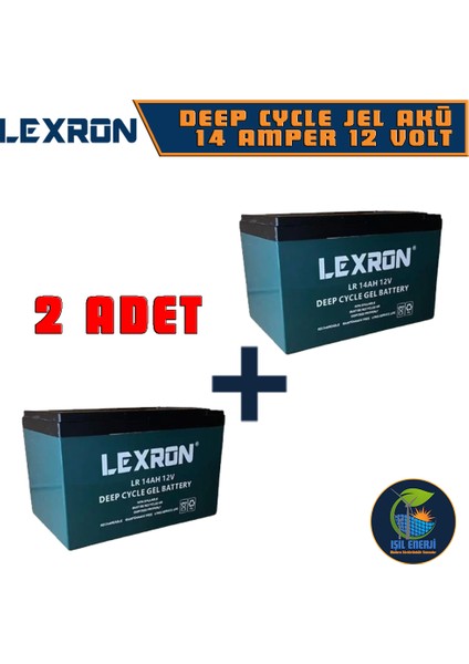 12 Volt 14 Amper (12v 14 Ah) Jel Akü - Elektrikli Bisiklet Motosiklet Aküsü - 2 Adet