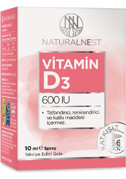 Vitamin D3 600 IU 10 ml Sprey