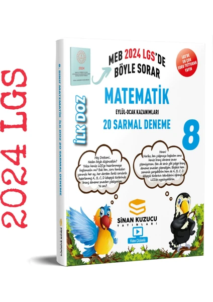 Sinan Kuzucu Yayınları MEB 2024 LGS Matematik İlk Doz 20 Sarmal Deneme