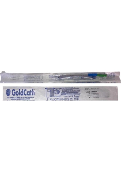 Goldcath - Hidrofilik Üriner Katater Su Soketi Ile Tak Sonda Yetişkin 14fr 40 Cm