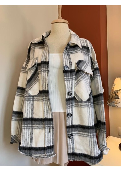 Oversize Oduncu Gömleği. Ekoseli Gömlek Ceket