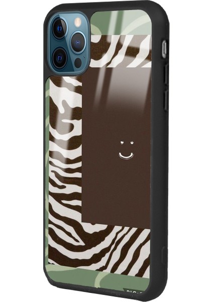 Apple iPhone 13 Pro Kahve Zebra Tasarımlı Glossy Telefon Kılıfı