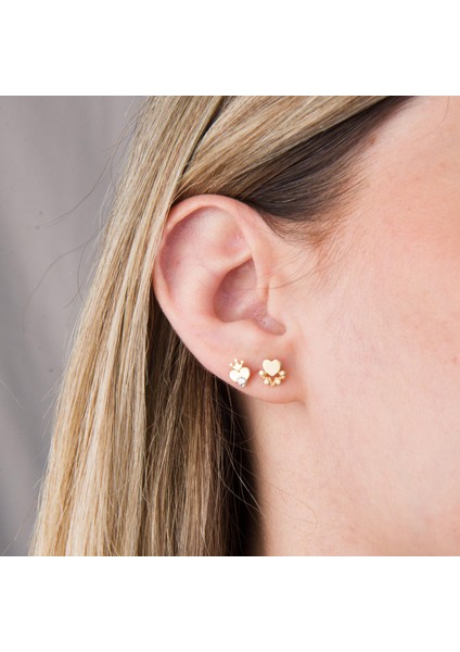 14 Ayar Altın Kalp ve Yıldız Küpe fırsatları