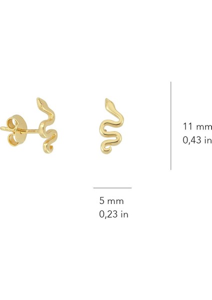 14 Ayar Altın Yılan Küpe indirimleri