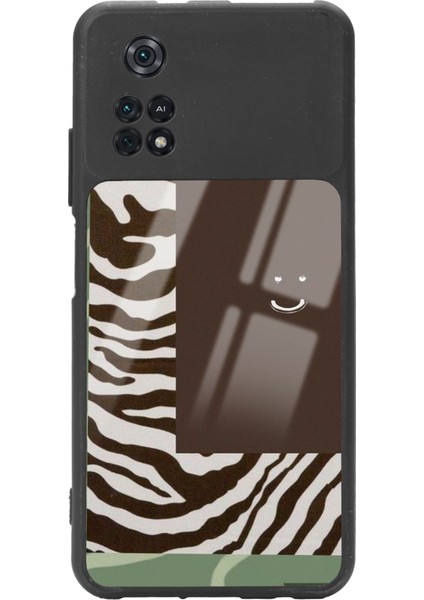 Xiaomi Poco M4 Pro Kahve Zebra Tasarımlı Glossy Telefon Kılıfı
