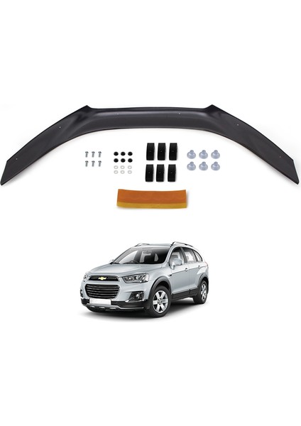 Chevrolet Captiva Ön Kaput Koruyucu Rüzgarlığı Abs Plastik Piano Black 2012-2019 Yılları Arası fiyatları