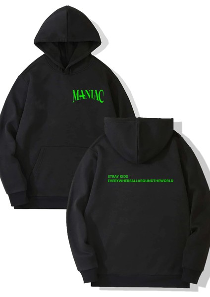Stray Kids Everywhere Ön-Arka Baskılı Kapşonlu Sweatshirt