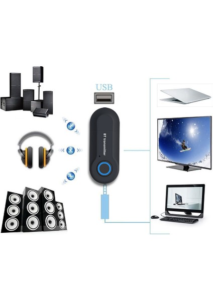 Bluetooth 5.0 Adaptörü Kablosuz Ses Bluetooth Verici Alıcı Pc/tv/araba 3.5mm Aux Müzik Rx Gönderen Adaptador (Yurt Dışından) indirimleri