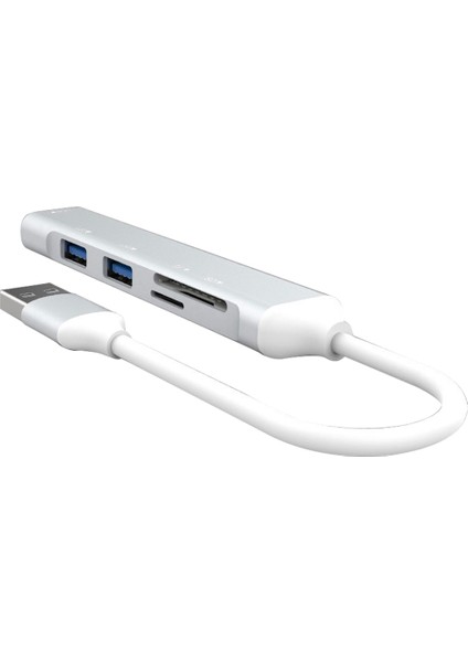 USB Hub 3.0 Usb-A Hub Splitter 5 Port Usb3.0 Tf/sd Kart Okuyucu ile Dizüstü Bilgisayar Için Yüksek Hızlı Veri Aktarımı A (Yurt Dışından)