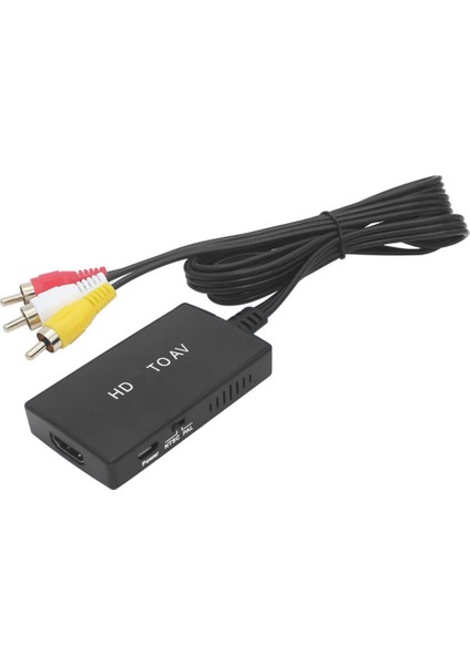 Hdtv'den Av'ye Dönüştürücü Hd Video Dönüştürücü -Rca Av/cvsb L/r Video 1080P Mini Adaptörle Uyumlu (Yurt Dışından)