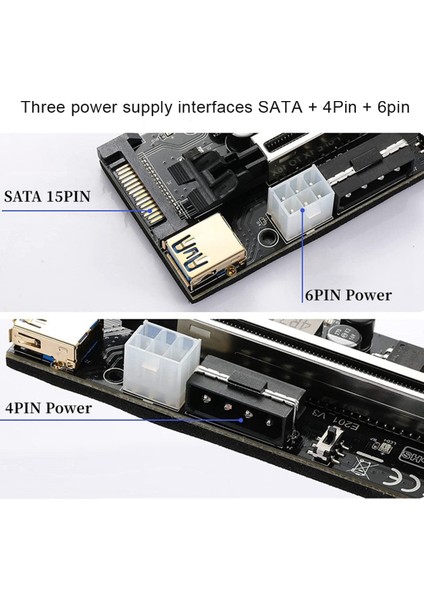 Takım Pcı-E 1x Ila 16X Grafik Kartı Uzatma Kablosu V009S Pro Pcı-E 1x Ila 16X Grafik Kartı - Kablolama Kartı (Yurt Dışından) modelleri