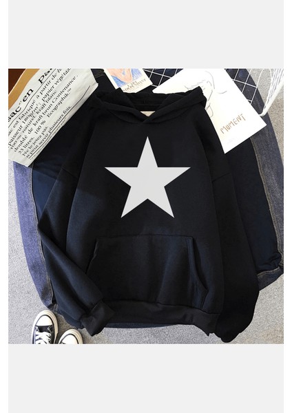 Star Kapşonlu Sweatshirt