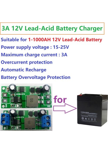 3A 12 V 1-1000AH Kurşun-Asit Şarj Akümülatör Şarj Cihazı Ups Araba Motosikletler Elektrikli Karayolu Aracı Için, B (Yurt Dışından)
