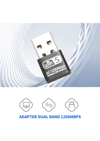 2.4ghz 5.8ghz USB Kablosuz Wifi Ac Adaptörü Çift Bant 1200 Mbps Ağ Kartı Desteği 802.11B/G Usb2.0 Wi-Fi Adaptörü (Yurt Dışından) modelleri