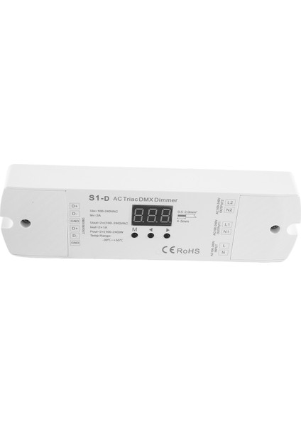 AC100V - 240V 288W 2ch Triyak Dmx LED Dimmer, Çift Kanal Çıkışlı Silikon DMX512 LED Kontrol Cihazı Dijital Ekran S1-D (Yurt Dışından)