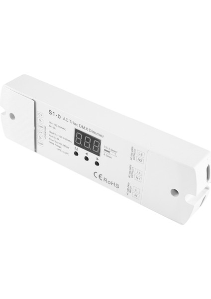 AC100V - 240V 288W 2ch Triyak Dmx LED Dimmer, Çift Kanal Çıkışlı Silikon DMX512 LED Kontrol Cihazı Dijital Ekran S1-D (Yurt Dışından)
