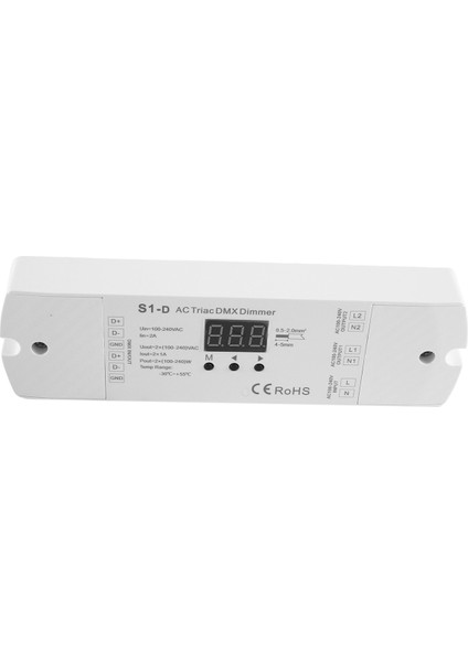 AC100V - 240V 288W 2ch Triyak Dmx LED Dimmer, Çift Kanal Çıkışlı Silikon DMX512 LED Kontrol Cihazı Dijital Ekran S1-D (Yurt Dışından)