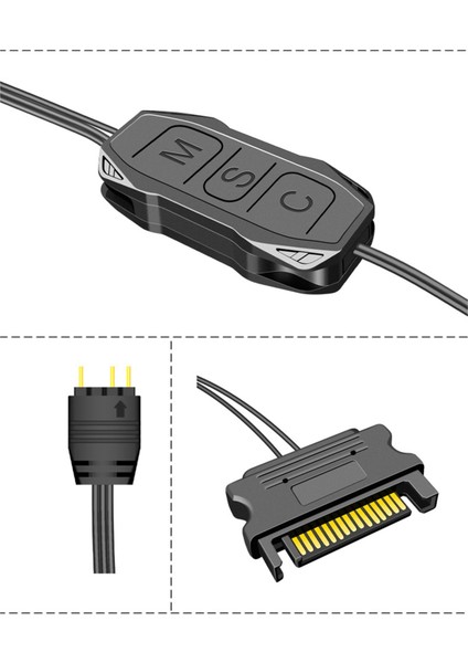 Controller Mate Manuel Adreslenebilir Rgb Denetleyici Argb LED Denetleyici Sata 15-Pin'den 3-Pin'e Argb LED (Yurt Dışından)