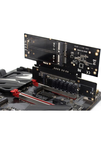 Pcıe 4.0 Kanal Ayırıcı Genişletme Yükseltici Kartı 8+4+4hyper Ultra Vroc M.2 Nvme Bağlantı Noktası Genişletme Yükseltici Kartı (Yurt Dışından)