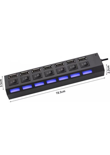 USB Hub 2.0 USB Splitter Çoklu Hub Adaptörü USB Birkaç Bağlantı Noktalı Güç Adaptörü Pc Dizüstü Bilgisayar Için Anahtar Aksesuarları Ile, Beyaz (Yurt Dışından)