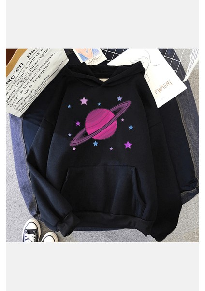 Saturn Kapşonlu Sweatshirt