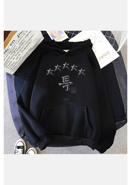 Stray Kids 5 Star Kapşonlu Sweatshirt