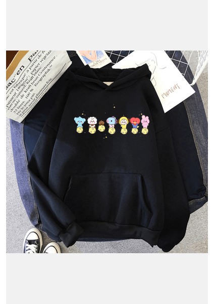 BT21 Kapşonlu Sweatshirt