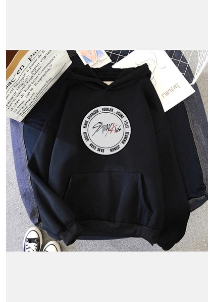 Stray Kids Logo Kapşonlu Sweatshirt