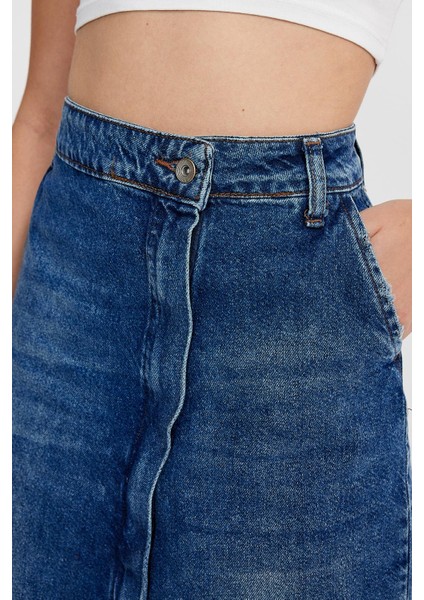 Özel Koleksiyon Yırtmaçlı Yırtık Detaylı Denim Etek (2015) indirimleri