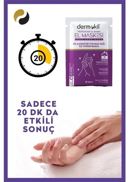 Dermokl Kil ve Kenevir Yağlı Peeling Etkili El Maskesi 35 ml Dermokil