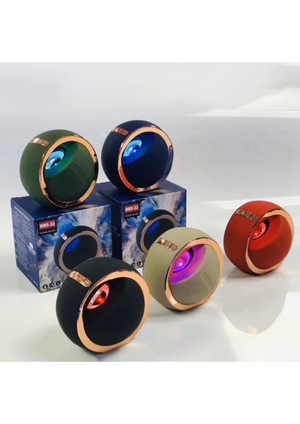 Yeni -33 Kablosuz Bluetooth Hoparlör Moda Subwoofer Renkli Işıklar Ses Modelleme Hoparlör Siyah (Yurt Dışından) fırsatları