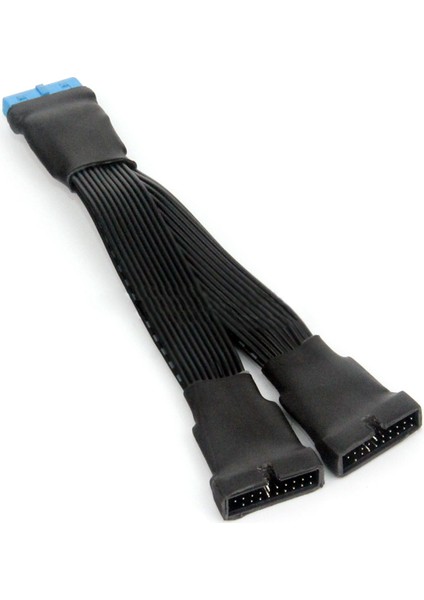 Anakart USB 19P Bir Nokta Iki USB 3.0 20P Bir Nokta Iki Güç Kablosu (Yurt Dışından)